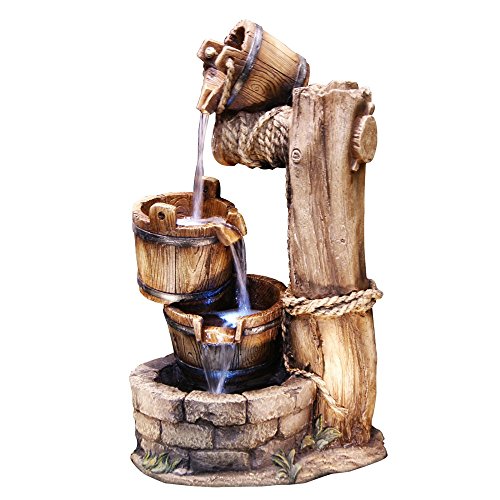 Alpine USA752 Tiering Barrel Fountain with LED Light