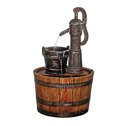 Design Toscano Cistern Well Pump Barrel Garden Fountain