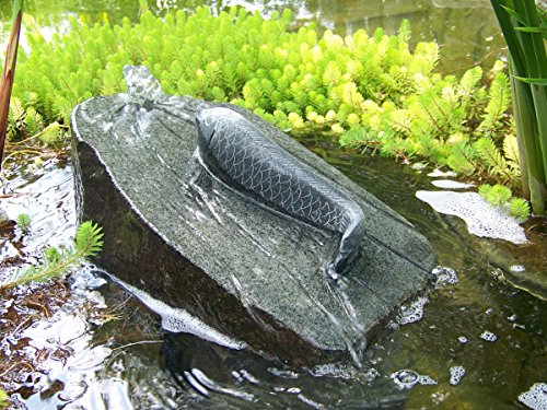 Fish Upstream Fountain-carved Granite Bubbler-pond Spouter-water Feature