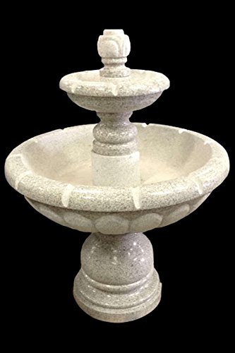 Gray Granite Fountain 2 Tier Large Outdoor Garden Lawn Park Arbor FT-21