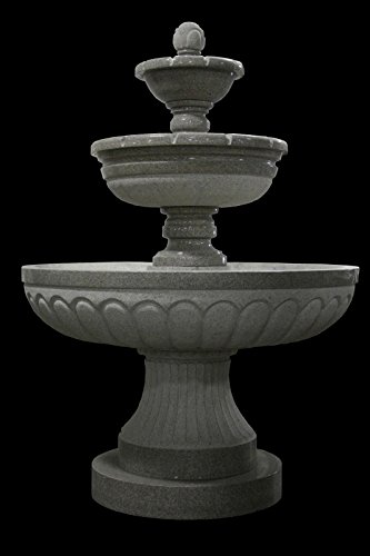 Gray Granite Fountain 3 Tier Outdoor Garden Lawn Park Arbor FT-09-C