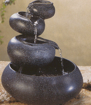 Lawn Ornaments Outdoor Alabastrite 4-tier Granite Bowl Fountain