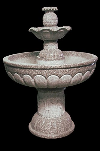 Plum Rose Granite Fountain with Pineapple on top Outdoor Garden Lawn Park Arbor FT-08-A