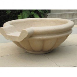 Qualarc Kutstone Crushed Stone Roman Patioamp Garden Scupper For Fountains 24&quot Speckled Granite
