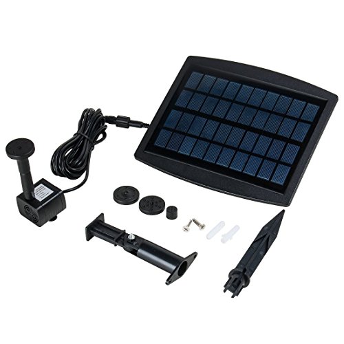 Uxcell 25w Outdoor Solar Fountain Pump Waterfall For Pool Garden Pond Bird Bath Decorative Submersible Kit Water