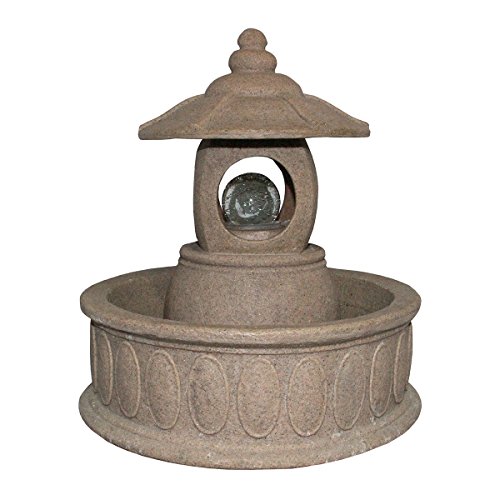 255&quot Led Lighted Asian Inspired Pagoda Spring Outdoor Garden Water Fountain