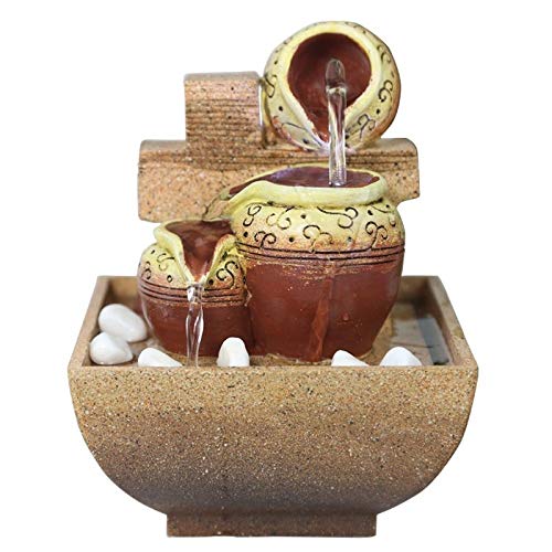 Indoor Fountains Tabletop Fountains Indoor Water Fountains Office Desktop Gift Home Decorations Humidification Artificial Stones Craft Office Fountain 110V 220V Color  A