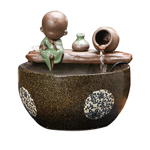 NYKK Indoor FountainTabletop Fountains Desktop Water Fountain 118 Zen Desktop Waterfall Fountain Humidification Tabletop Water Decoration for Indoor Home Office Fountain with Pump Color  A