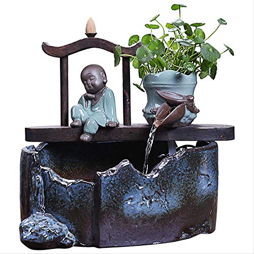 WZ YDTH Decorative Ornaments Water Fountain Ornaments Mountain Spring Cloud Listening Living Room Office Fountain Humidifier Home Crafts Water Fountain Ornaments