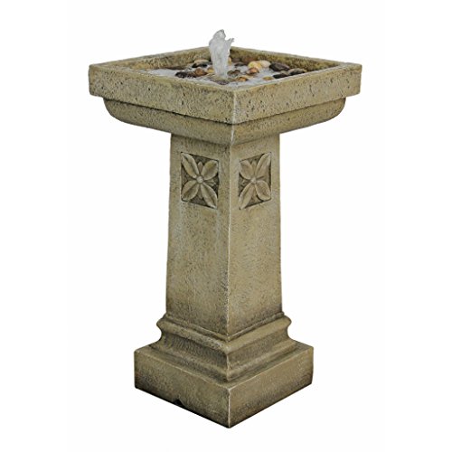 Design Toscano White Chapel Manor Pedestal Garden Fountain