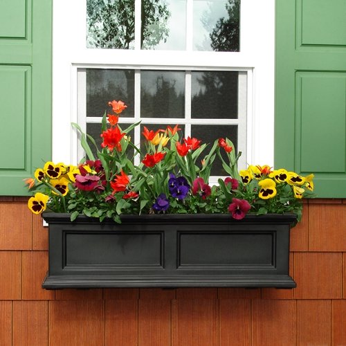 Mayne Fairfield 36 Window Box Combo with Corbel Brackets - Black 3