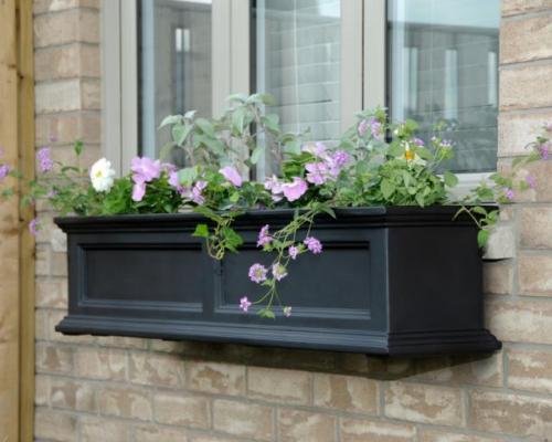 Mayne Fairfield 48 Window Box Combo with Corbel Brackets - Black 4