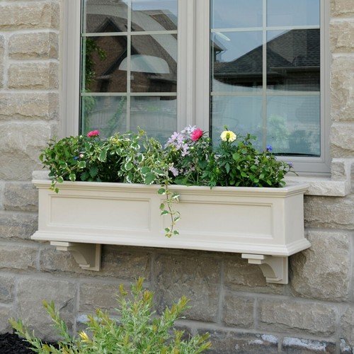 Mayne Fairfield 48 Window Box Combo with Corbel Brackets - Clay 4