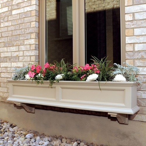 Mayne Fairfield 60 Window Box Combo with Corbel Brackets - Clay 5