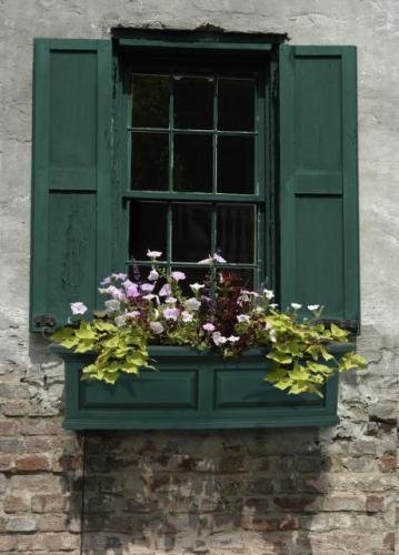 Mayne Nantucket 36 Window Box Combo with Corbel Brackets - Green 3