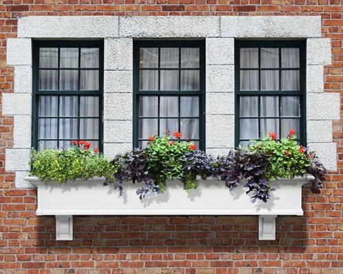 Mayne Yorkshire II 72 Window Box Combo with Corbel Brackets White 6