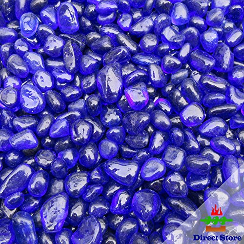 Direct store DL111 10-pound Eco pebble fireglass - For Gas Fire Pits and Fireplaces 12-17mm Eco pebble fireglass Royal Blue