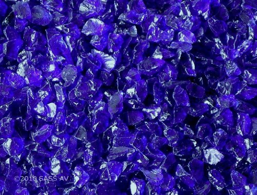 Fire Pit Glass Rocks Cobalt Blue~38-12&quot 4 Lbs