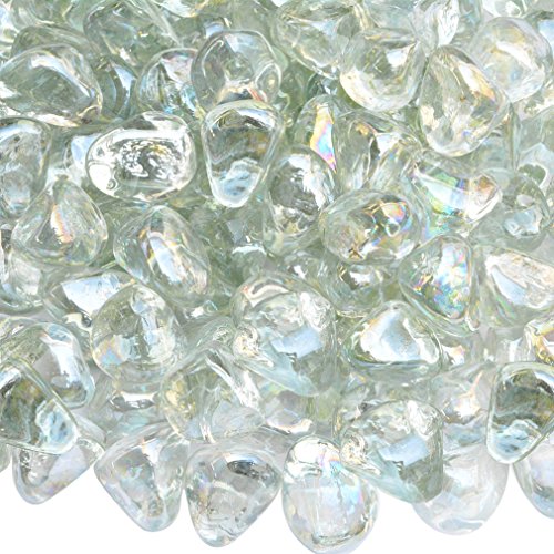 Onlyfire Reflective Fire Glass Diamonds For Natural Or Propane Fire Pit Fireplace Or Gas Log Sets 10-pound