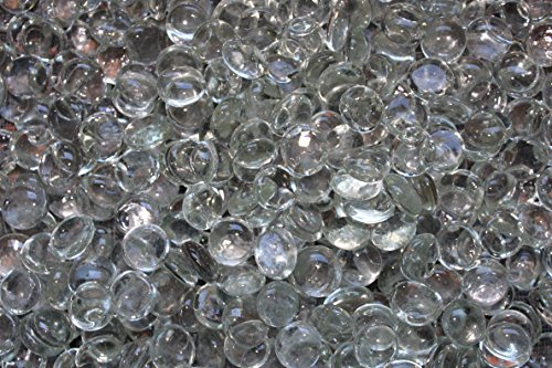Arctic Ice Clear Fire Glass Beads 12&quot Firepit Glass Beads Premium 10 Pound Great For Fire Pit Fireglass Or Fireplace