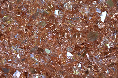 Champagne Reflective Fire Glass 14&quot Firepit Glass Premium 10 Pounds Great For Fire Pit Fireglass Or Fireplace