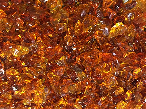 Cowboy Brown Crushed Fire Glass 38&quot-12&quot Firepit Glass 10 Pounds