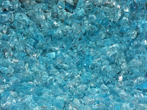 Teal Lagoon Crushed Fire Glass 38-12 Firepit Glass 10 Pounds