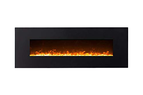 Elite Flame Nile 72 Crystal Electric Wall Mounted Fireplace