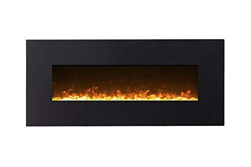 Gibson Living GL5050CE Lawrence 50 Inch Crystal Electric Wall Mounted Fireplace Black