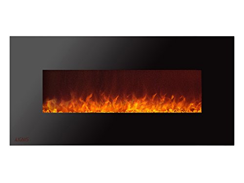Ignis Royal 50 inch Wall Mount Electric Fireplace with Crystals c SA us Certified Could be recessed with no Heat