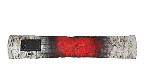 Moonrays 91474 Solar Powered Red LED Birch Firepit Log