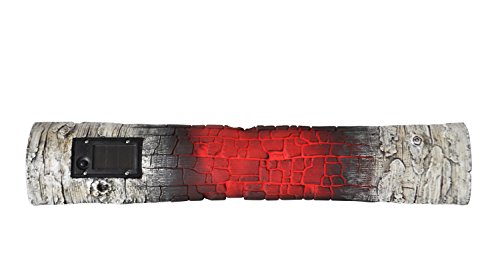 Moonrays 91477 Solar Powered Red Led Birch Firepit Log 3pk