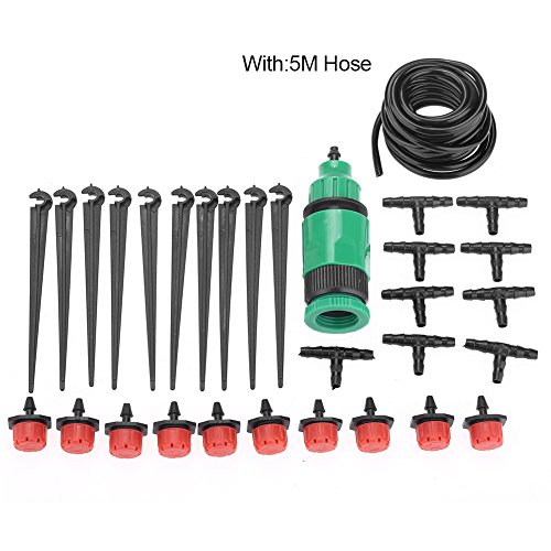 Micro Water Irrigation System 5M15M25M Garden Greenhouse Patio Plants Automatic Watering Hose Set Kit Hose Tee Joints Nozzles5m