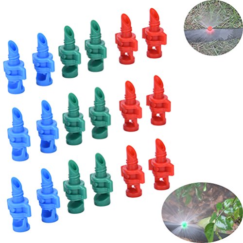 50Pcs Atomizing Garden Sprinkler Sprayer 90180360 Degree Refraction Garden Watering Irrigation Heads Atomizing Misting Sprayer Nozzle Fog Sprinklers Gardening Lawn Micro-Sprayers SystemRandom Color