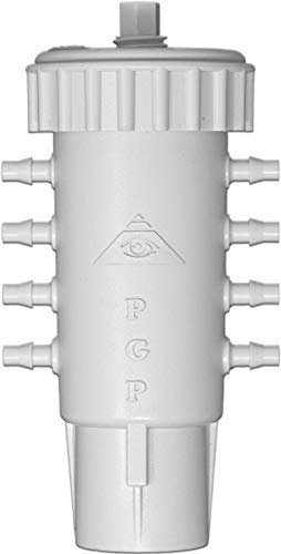 Octo-Flow PRO 8 Port Multi-GPH Adjustable Water Irrigation Manifold - White