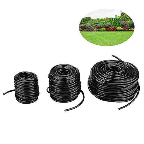 Zyyini Garden Irrigation Hose Micro Drip System Connecting Pipe Non-Toxic Durable ABS Agriculture Water Hose for Garden Irrigation System20m