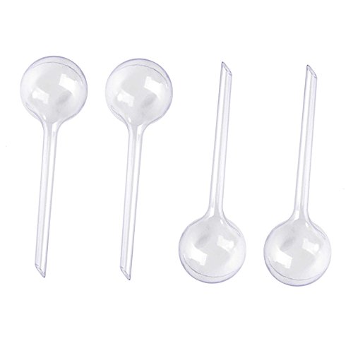 Dealglad 4pcs Clear Glass Ball Automatic Watering Globes Plants Flowers Irrigation Tool