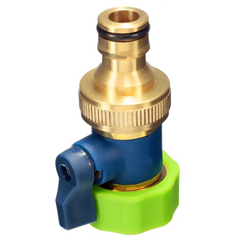 KAMOLTECH 34 Inch Brass Tap Valve Adaptor Water Hose Connector Irrigation Tool