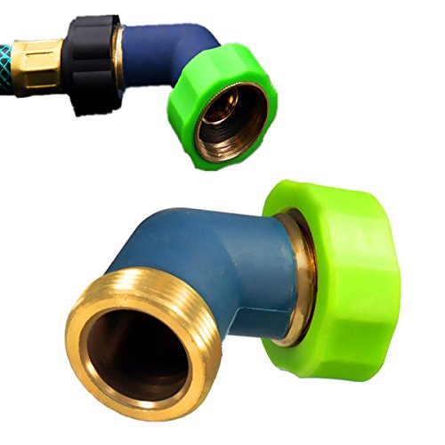 KAMOLTECH 34 Inch Brass Water Hose Elbow Quick Connector Tap Adaptor Irrigation Tool