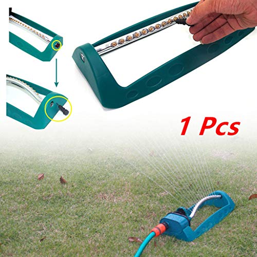 Efaster Oscillating Sprinkler Head for Yard Garden Lawn Patio Orchard Outdoor Water Irrigation Sprinkler System，15 Hole Swing Plastic Aluminum Tube Garden Lawn Sprinkler 2 Sided Coverage 1 Pcs