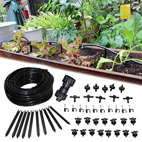 Gardzen 65ft Micro Drip Irrigation Kit System Blank Distribution Tubing Irrigation Sprinkler System Kit