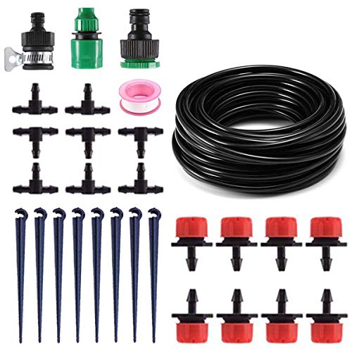 Xigeapg 82ft Micro-Drip Irrigation Kits Garden Irrigation kit 14 Blank Distribution Tubing Irrigation Sprinkler System Kit DIY Plant Garden Hose Watering Kit 5M