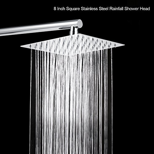 Brass Shower System 10 Inch Bathroom Luxury Rain Mixer Shower Combo Set Wall Mounted Rainfall Shower Head Systems