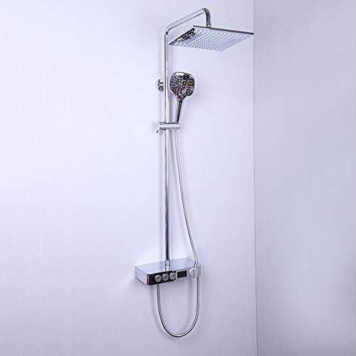 MICHEN Ceiling Mount Bathroom Luxury Rain Mixer Shower Combo Set Ceiling Install Rainfall Shower Head System Polished Chrome