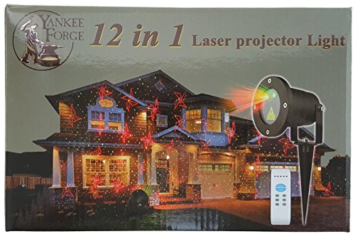 12 in 1 â€¢ Laser Christmas Light Projector â€¢ Yankee Forge Star Laser Light Show â€¢ Christmas Decorations â€¢ Landscape Lighting â€¢ Outdoor â€¢ Waterproof