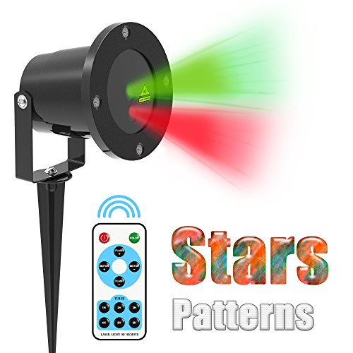 Christmas Lights Star Laser Light Green Red Stars Decorative Projector Lamp  Lasers Lighting Outdoor Decoration