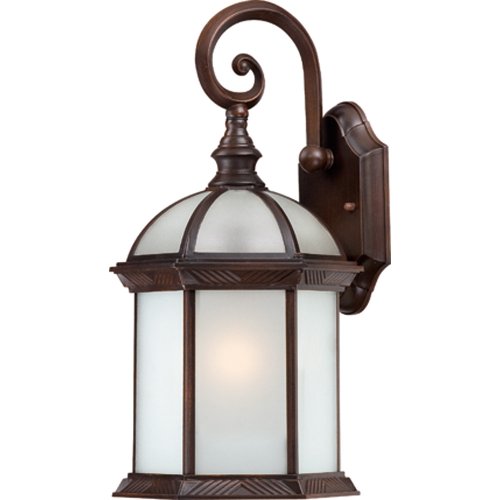 Nuvo Lighting 604982 Boxwood Energy Star One Light Small Wall Lanternarm Down Bulb Included Frosted Glass Rustic