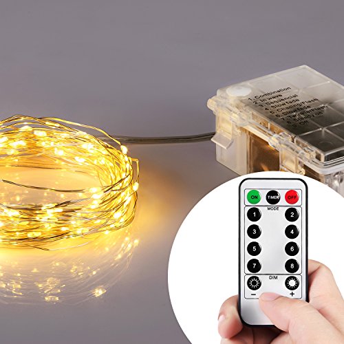 Homestarry Hs-b-sl-011 132 Battery Operated Micro Led String Lights 32-feet With Wireless Handheld Remote Control