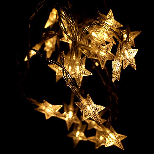 Kany 15ft 30 Led Battery Powered Fairy Led String Lightwaterproof Star String Lights Indoor Outdoor Use Chrismas