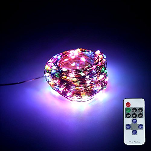 Ottertooth MultiColor Outdoor LED String Lights with Remote 165ft RGB Dimmable Weatherproof 500 LEDs Fairy Lights  Copper Wire Starry String Lights for Christmas Tree Bedroom Party Decoration